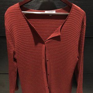 Classiques Entier Burnt Orange Cardigan. Size XL